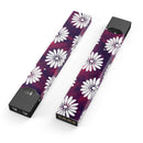 Skin Decal Kit for the Pax JUUL - White Floral Pattern Over Red and Purple Grunge