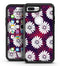 White Floral Pattern Over Red and Purple Grunge - iPhone 7 Plus/8 Plus OtterBox Case & Skin Kits