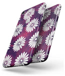 White Floral Pattern Over Red and Purple Grunge - Skin-kit for the iPhone 8 or 8 Plus