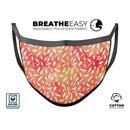 White Floral Pedals of the Suns Surface - Made in USA Mouth Cover Unisex Anti-Dust Cotton Blend Reusable & Washable Face Mask with Adjustable Sizing for Adult or Child
