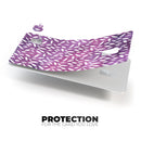 White Flower Pedals Over Purple Grunge Surface - Premium Protective Decal Skin-Kit for the Apple Credit Card