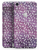 White Flower Pedals Over Purple Grunge Surface - Skin-kit for the iPhone 8 or 8 Plus