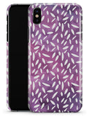 White Flower Pedals Over Purple Grunge Surface - iPhone X Clipit Case