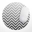 White & Gradient Sharp Chevron// WaterProof Rubber Foam Backed Anti-Slip Mouse Pad for Home Work Office or Gaming Computer Desk
