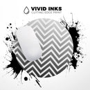 White & Gradient Sharp Chevron// WaterProof Rubber Foam Backed Anti-Slip Mouse Pad for Home Work Office or Gaming Computer Desk
