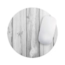 White & Gray Wood Planks// WaterProof Rubber Foam Backed Anti-Slip Mouse Pad for Home Work Office or Gaming Computer Desk