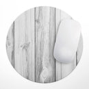 White & Gray Wood Planks// WaterProof Rubber Foam Backed Anti-Slip Mouse Pad for Home Work Office or Gaming Computer Desk