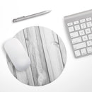 White & Gray Wood Planks// WaterProof Rubber Foam Backed Anti-Slip Mouse Pad for Home Work Office or Gaming Computer Desk