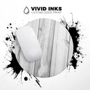White & Gray Wood Planks// WaterProof Rubber Foam Backed Anti-Slip Mouse Pad for Home Work Office or Gaming Computer Desk
