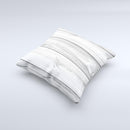 White Gray Wood Planks ink-Fuzed Decorative Throw Pillow