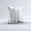 White Gray Wood Planks ink-Fuzed Decorative Throw Pillow