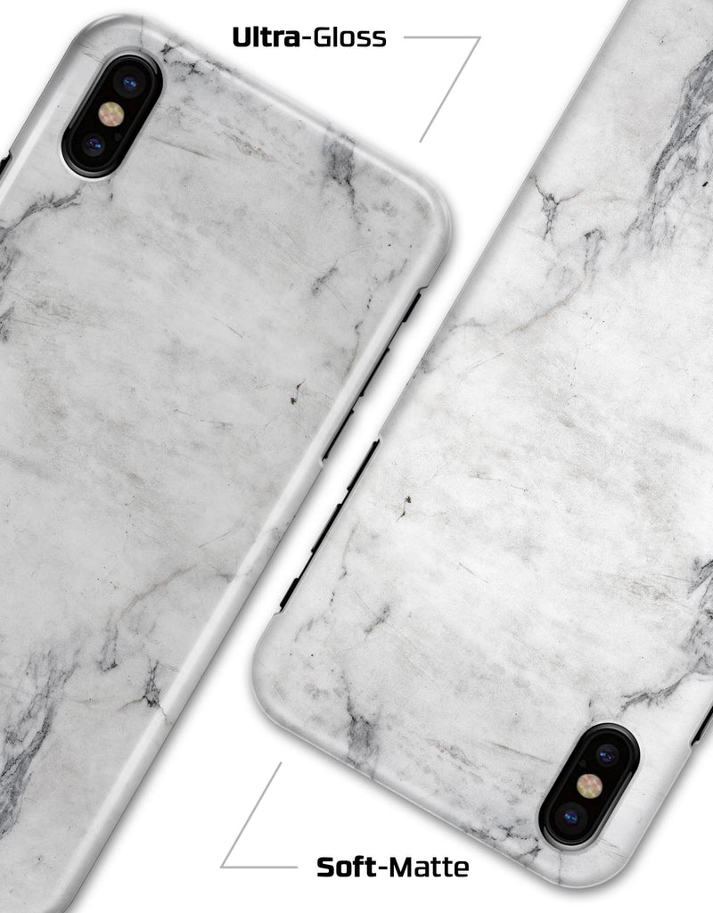 White & Grey Marble Surface V1 - iPhone X Clipit Case
