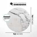 White & Grey Marble Surface V3// WaterProof Rubber Foam Backed Anti-Slip Mouse Pad for Home Work Office or Gaming Computer Desk