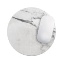 White & Grey Marble Surface V3// WaterProof Rubber Foam Backed Anti-Slip Mouse Pad for Home Work Office or Gaming Computer Desk