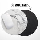 White & Grey Marble Surface V3// WaterProof Rubber Foam Backed Anti-Slip Mouse Pad for Home Work Office or Gaming Computer Desk