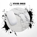 White & Grey Marble Surface V3// WaterProof Rubber Foam Backed Anti-Slip Mouse Pad for Home Work Office or Gaming Computer Desk