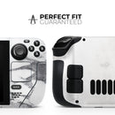 White & Grey Marble Surface V3 // Full Body Skin Decal Wrap Kit for the Steam Deck handheld gaming computer