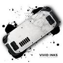 White & Grey Marble Surface V3 // Full Body Skin Decal Wrap Kit for the Steam Deck handheld gaming computer