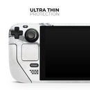 White & Grey Marble Surface V3 // Full Body Skin Decal Wrap Kit for the Steam Deck handheld gaming computer