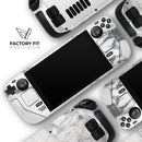White & Grey Marble Surface V3 // Full Body Skin Decal Wrap Kit for the Steam Deck handheld gaming computer