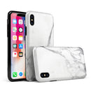 White & Grey Marble Surface V3 - iPhone X Swappable Hybrid Case