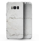 White Grungy Marble Surface - Samsung Galaxy S8 Full-Body Skin Kit