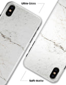 White Grungy Marble Surface - iPhone X Clipit Case