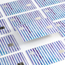 White Horizontal Stripes Over Purple and Blue Clouds - Premium Protective Decal Skin-Kit for the Apple Credit Card