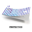 White Horizontal Stripes Over Purple and Blue Clouds - Premium Protective Decal Skin-Kit for the Apple Credit Card