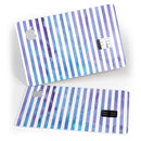 White Horizontal Stripes Over Purple and Blue Clouds - Premium Protective Decal Skin-Kit for the Apple Credit Card