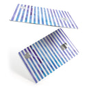 White Horizontal Stripes Over Purple and Blue Clouds - Premium Protective Decal Skin-Kit for the Apple Credit Card