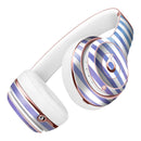 White Horizontal Stripes Over Purple and Blue Clouds Full-Body Skin Kit for the Beats by Dre Solo 3 Wireless Headphones