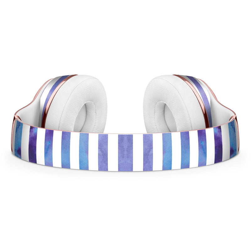 White Horizontal Stripes Over Purple and Blue Clouds Full-Body Skin Kit for the Beats by Dre Solo 3 Wireless Headphones