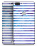 White Horizontal Stripes Over Purple and Blue Clouds - Skin-kit for the iPhone 8 or 8 Plus