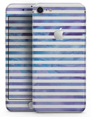 White Horizontal Stripes Over Purple and Blue Clouds - Skin-kit for the iPhone 8 or 8 Plus