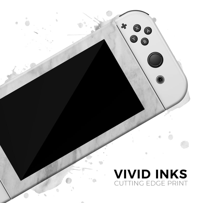 White Marble Surface // Skin Decal Wrap Kit for Nintendo Switch Console & Dock, Joy-Cons, Pro Controller, Lite, 3DS XL, 2DS XL, DSi, or Wii