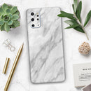 White Marble Surface - Skin-Kit for the Samsung Galaxy S-Series S20, S20 Plus, S20 Ultra , S10 & others (All Galaxy Devices Available)