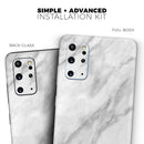 White Marble Surface - Skin-Kit for the Samsung Galaxy S-Series S20, S20 Plus, S20 Ultra , S10 & others (All Galaxy Devices Available)