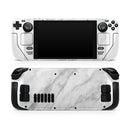 White Marble Surface // Full Body Skin Decal Wrap Kit for the Steam Deck handheld gaming computer