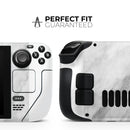 White Marble Surface // Full Body Skin Decal Wrap Kit for the Steam Deck handheld gaming computer