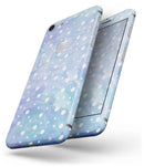White Micro Dots Over Blue Watercolor Grunge - Skin-kit for the iPhone 8 or 8 Plus