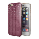 White Micro Hearts Over Burgundy Leaves iPhone 6/6s or 6/6s Plus 2-Piece Hybrid INK-Fuzed Case