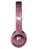 White Micro Hearts Over Burgundy Leaves Full-Body Skin Kit for the Beats by Dre Solo 3 Wireless Headphones