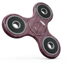 White Micro Hearts Over Burgundy Leaves Full-Body Fidget Spinner Skin-Kit