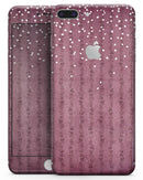 White Micro Hearts Over Burgundy Leaves - Skin-kit for the iPhone 8 or 8 Plus