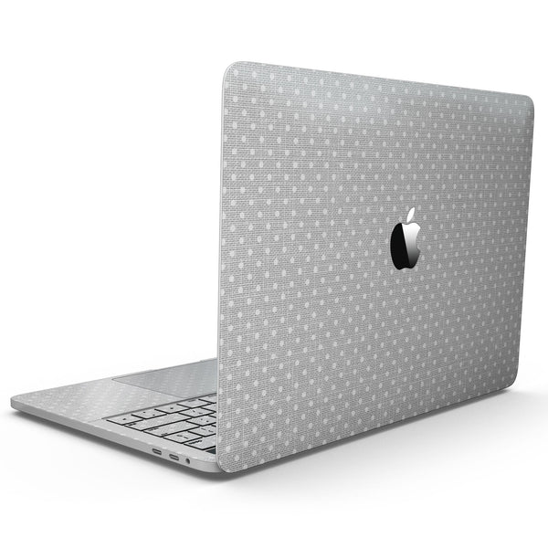 MacBook Pro with Touch Bar Skin Kit - White_Micro_Polka_Dots_Over_Gray_Fabric-MacBook_13_Touch_V9.jpg?