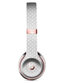 White Micro Polka Dots Over Gray Fabric Full-Body Skin Kit for the Beats by Dre Solo 3 Wireless Headphones