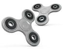 White Micro Polka Dots Over Gray Fabric Full-Body Fidget Spinner Skin-Kit