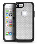 White Micro Polka Dots Over Gray Fabric - iPhone 7 or 7 Plus Commuter Case Skin Kit