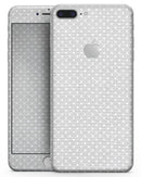 White Micro Polka Dots Over Gray Fabric - Skin-kit for the iPhone 8 or 8 Plus